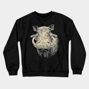 Warthog Boar Close-up Crewneck Sweatshirt